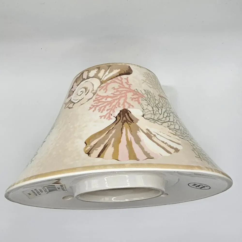 Retired Yankee Candle Large Jar Shade Oasis Seashore Collection Starfish Coral